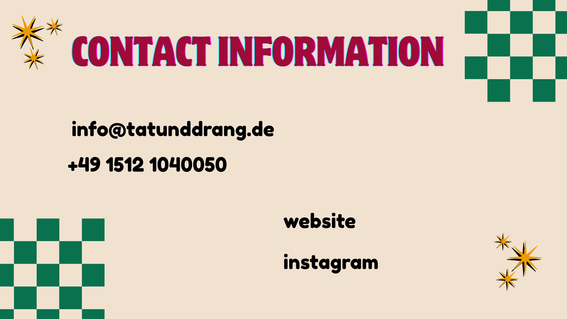 Contact Information